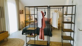 Schlafzimmer Musterhaus von Aumer Massivhaus 