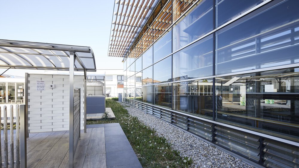 Das Technologiepavillon als innovatives Gebäude.