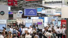 Booths and visitors in hall B2