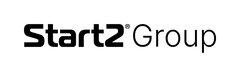 Start2 Group logo in black lettering on a light gray background.