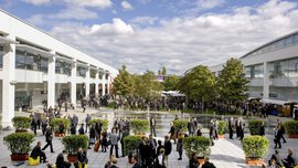 Atrium, the green lung of the Trade Fair Center Messe München