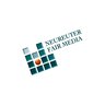 Logo von Neureuter Fair Media. Neben dem Schriftzug mit Serifen ist ein Raster aus blauen Kästen zwischen denen ein einzelner oranger Kreis platziert ist.