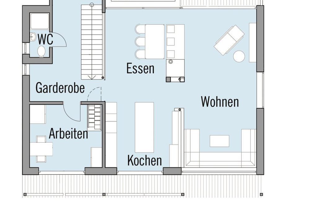 Grundriss EG Musterhaus BAUFRITZ GmbH & Co. 
