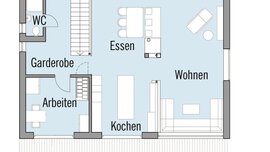 Grundriss EG Musterhaus BAUFRITZ GmbH & Co. 