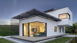 Außenansicht Musterhaus von LUXHAUS