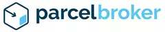 ParcelBroker logo with a blue hexagonal box symbol and the text ‘Parcelbroker’ in dark and light blue.