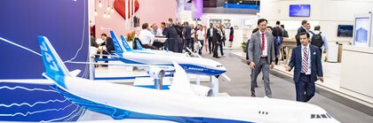transport logistic air cargo Europe Messestand Boing 