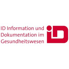 Rotes ID-Logo mit deutschem Text: Information und Dokumentation im Gesundheitswesen auf weißem Hintergrund.