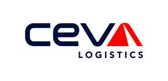 CEVA Logistics logo with Ceva in blue and a red triangular shape forming the letter A.