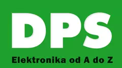Grünes Logo von „DPS“ in weißen Buchstaben auf grünem Grund. Darunter in Schwarz „Elektronika od A do Z“.