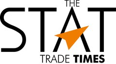 Logo der STAT Trade Times mit einem orangefarbenen Papierflugzeug, das den Querbalken des Buchstaben A in STAT bildet.