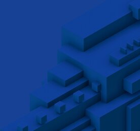 blauer Hintergrund mit dunklen Würfeln