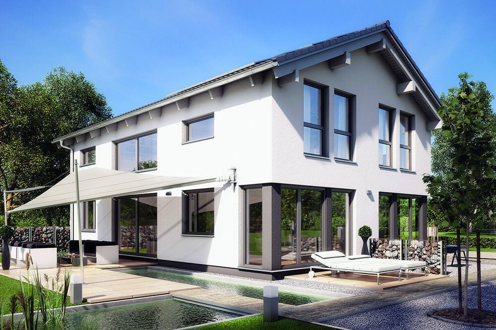 Außenansicht Musterhaus Variant 25-192 Hanse Haus GmbH & Co. KG