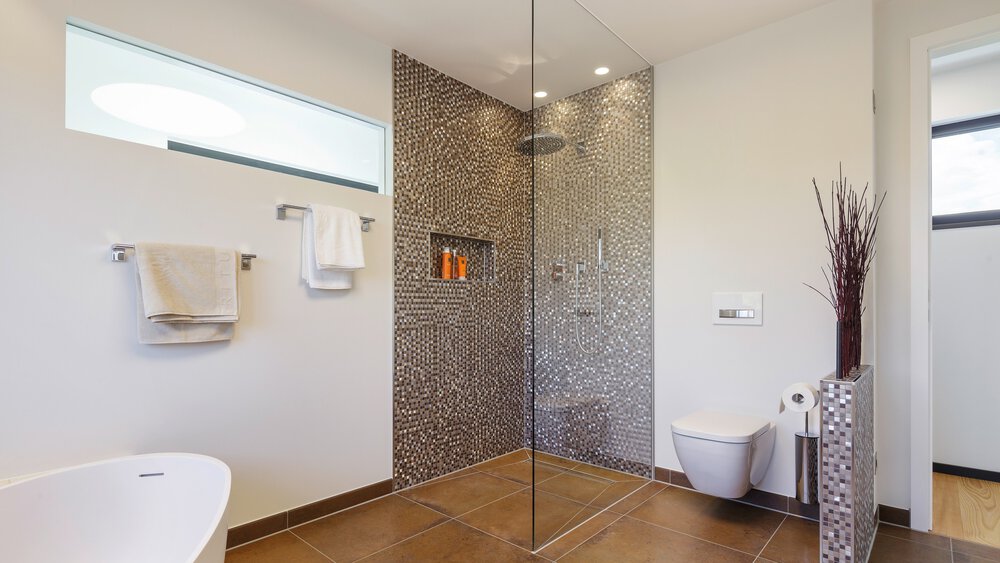 Dusche Musterhaus LUXHAUS 