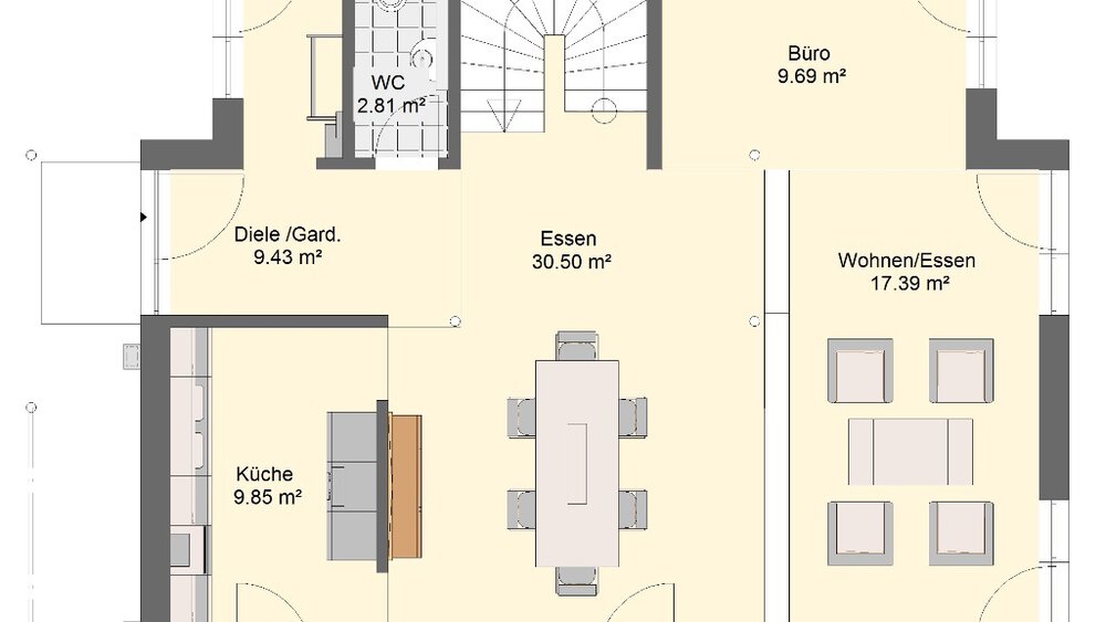 Grundriss Erdgeschoss von invivo haus GmbH