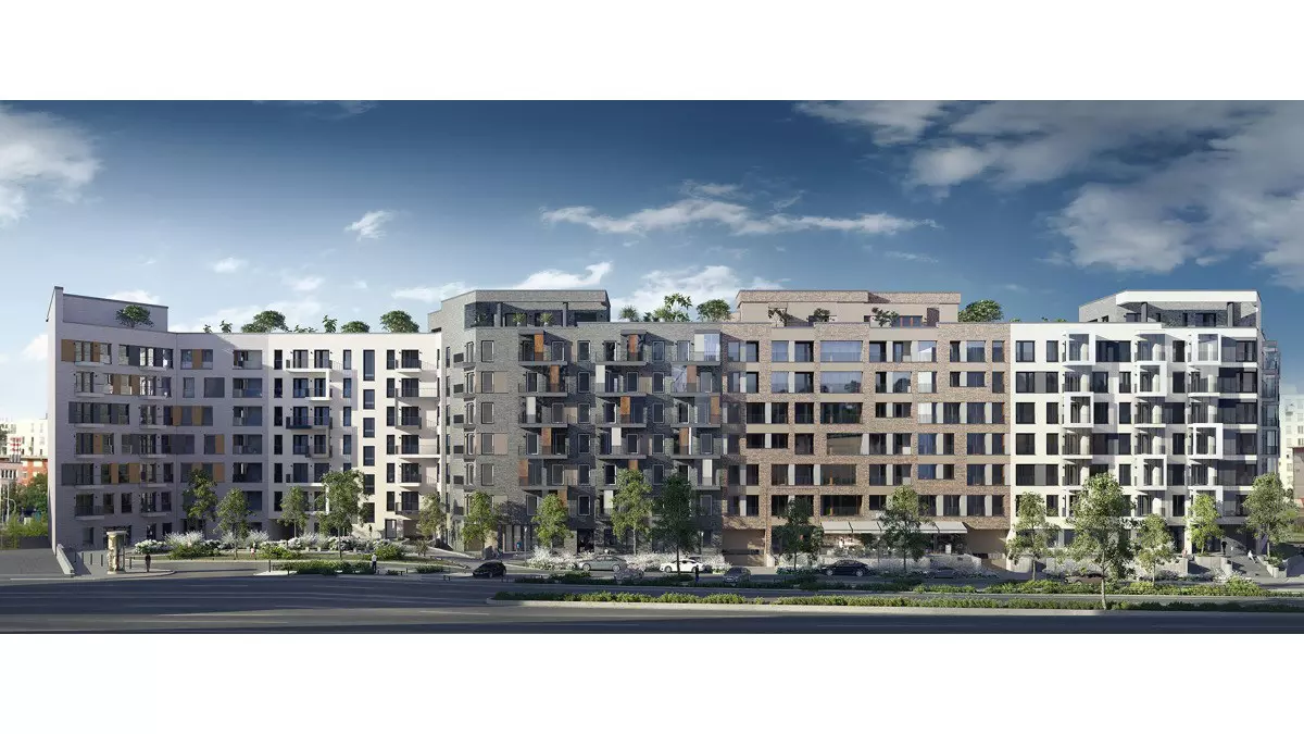 Aus einem Bürokomplex wird ein Wohn- und Geschäftshaus: das Projekt View 180 im Frankfurter Stadtteil Sachsenhausen
Visualisierung: RAYBOUNCE® GMBH
