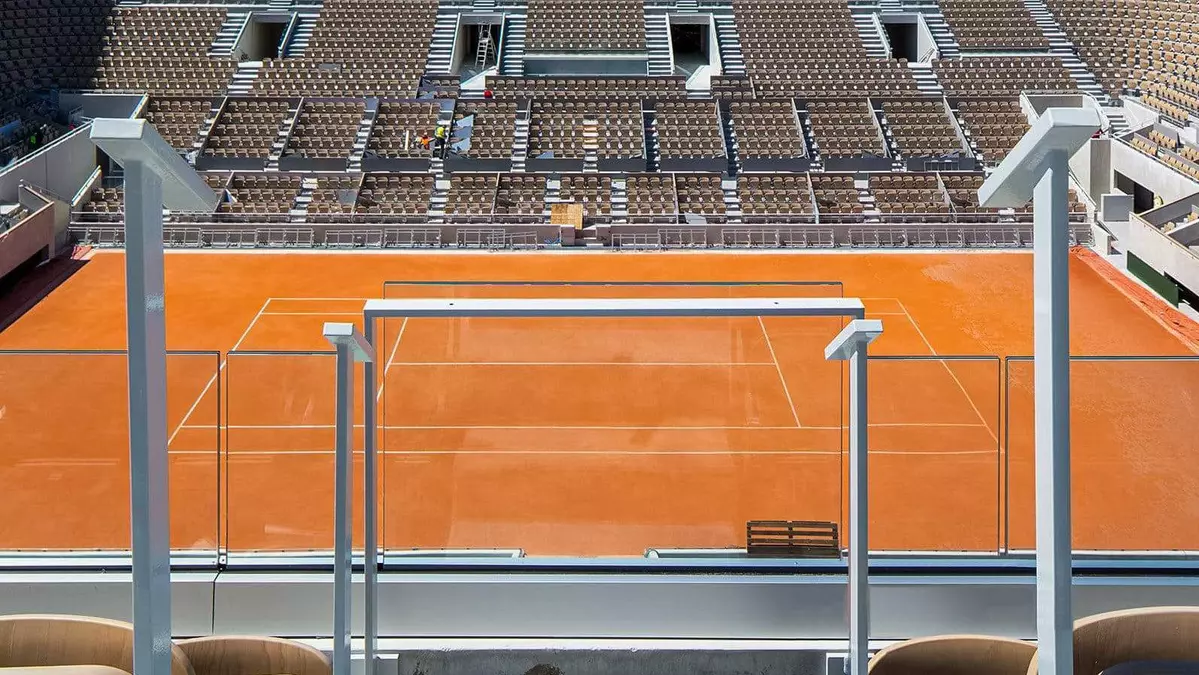 Roland Garros Glass Balustrades - made of 10.4.10 mm tempered, Heat Soak Test, and laminated glass.