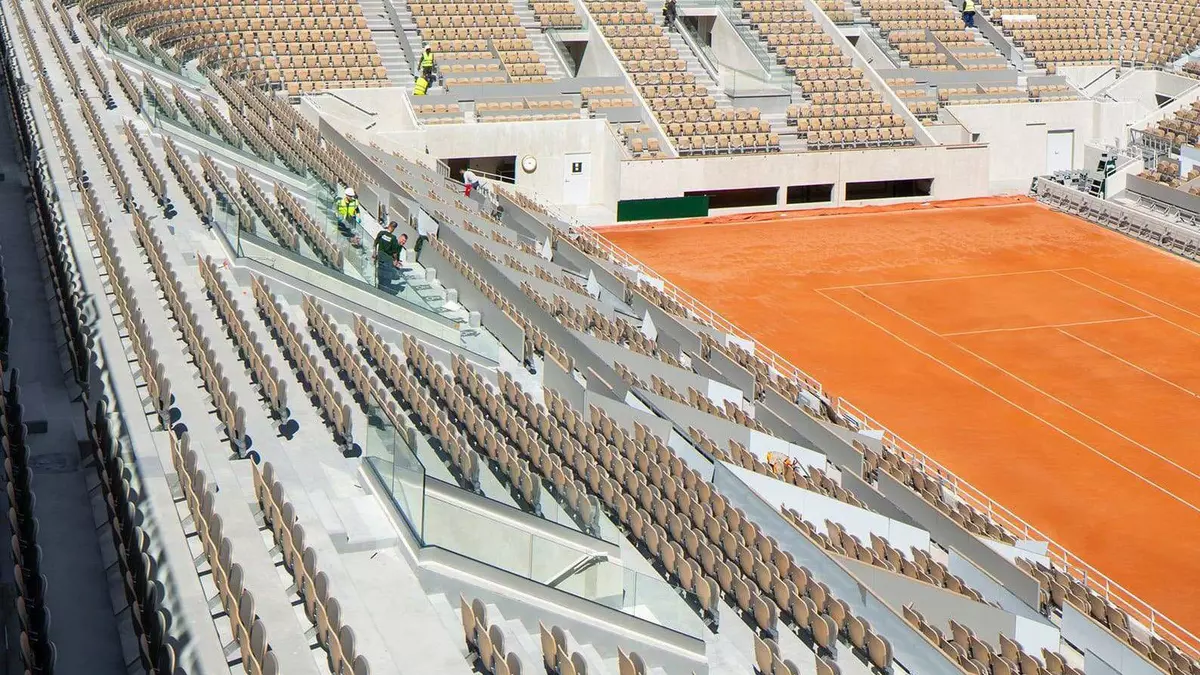 Roland Garros Glass Balustrades - made of 10.4.10 mm tempered, Heat Soak Test, and laminated glass.